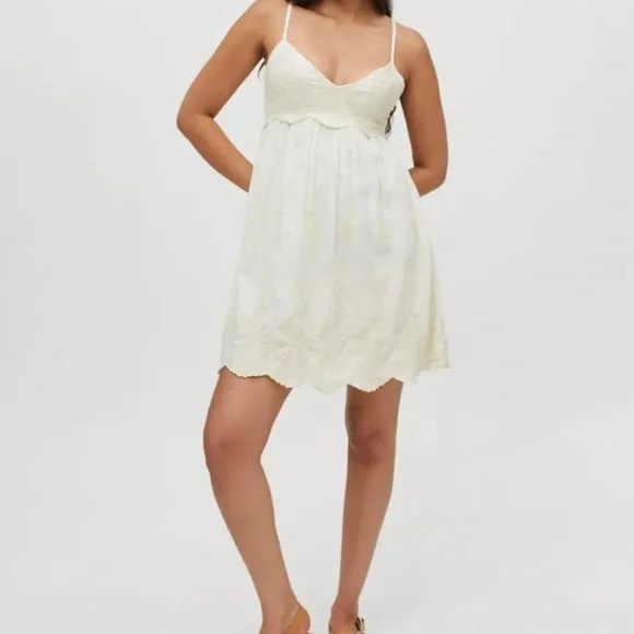Urban Outfitters | Dresses | New Urban Outfitters Jamie Embroidered  Babydoll Frock Dress Size Medium Nwt | Poshmark